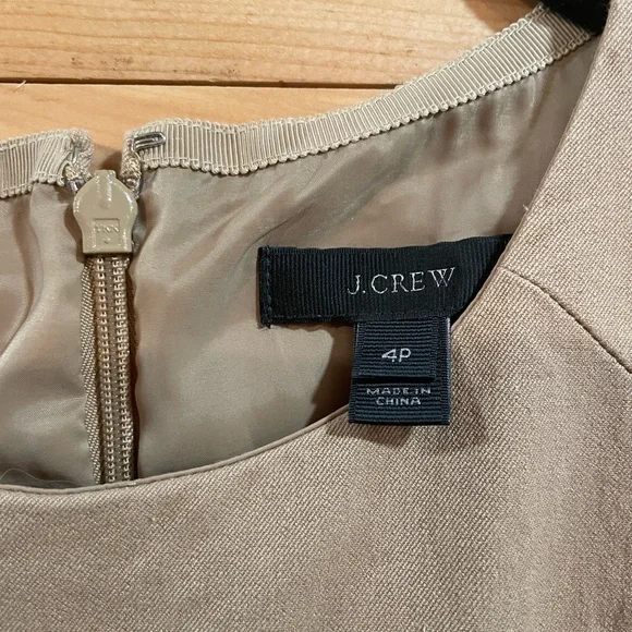 J. Crew Tan Stretchy Dress Size 4P. - Picture 7 of 10